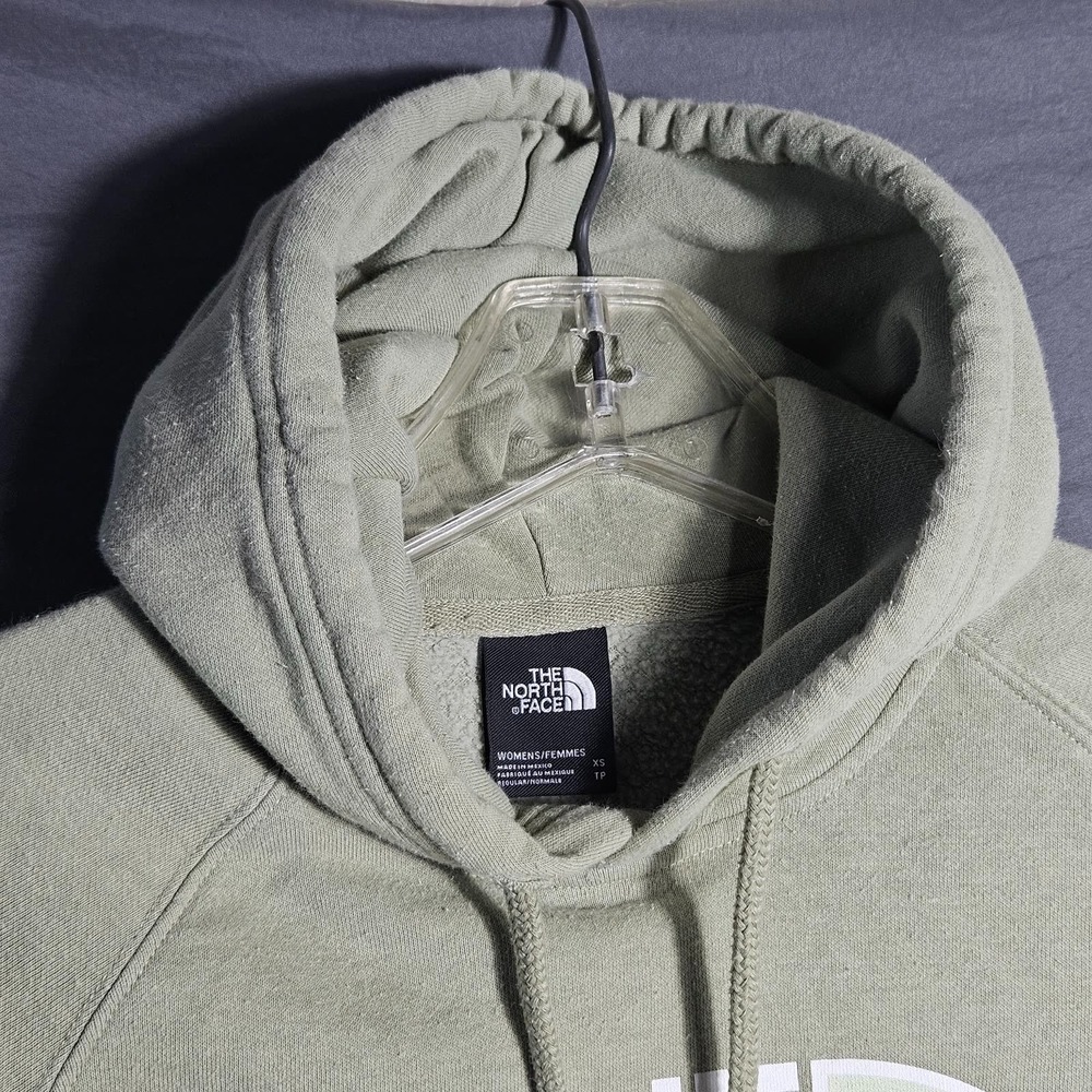 The North Face Womens Hoodie XS Sage Green Half Dome Pullover Sweatshirt - Picture 6 of 8